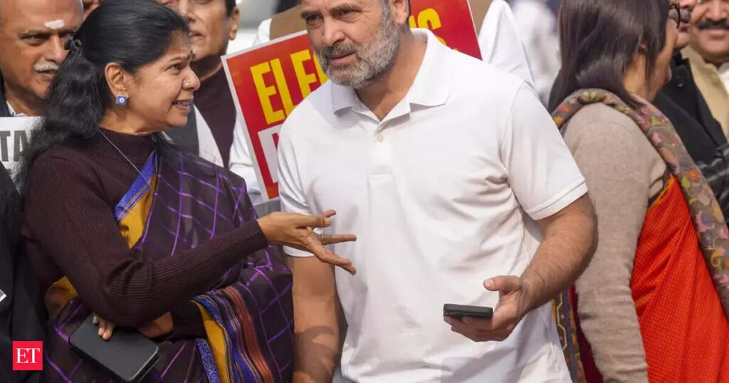 Kanimozhi meets Rahul Gandhi, no agreement reached on seat-sharing yet: Sources