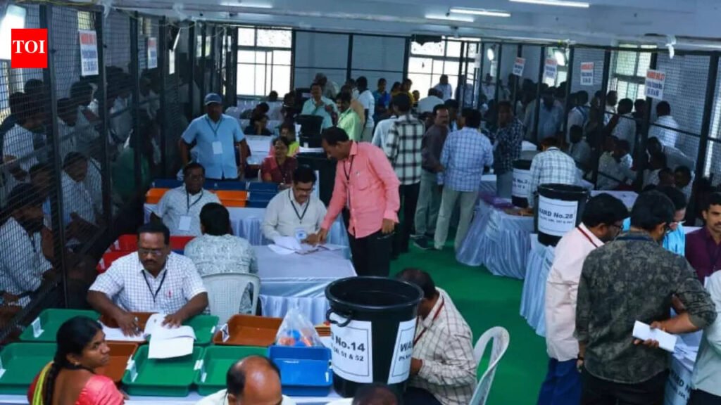 Mancherial municipal corporation election results 2026: Congress leads, BRS and BJP trail | Hyderabad News