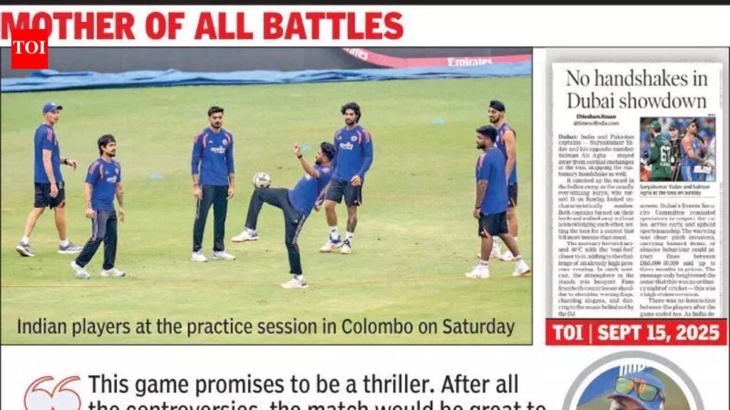 All Kolkata eyes on first Indo-Pak match after handshake episode | Kolkata News