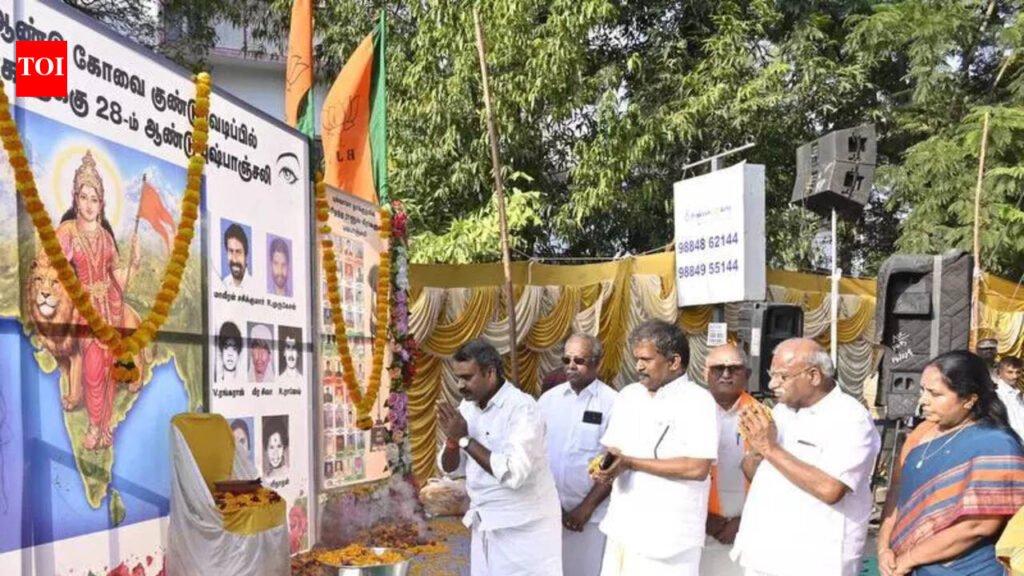 BJP attacks TVK, DMK at event to pay homage to Coimbatore bomb blast victims | Coimbatore News