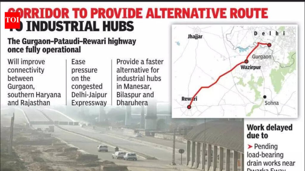 Gurgaon-Pataudi-Rewari highway service lanes to open this month | Gurgaon News