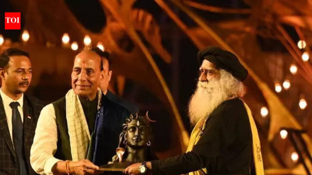 Fearless society can build a strong nation, says Rajnath Singh at Mahashivaratri celebrations at Isha Yoga Centre | Coimbatore News