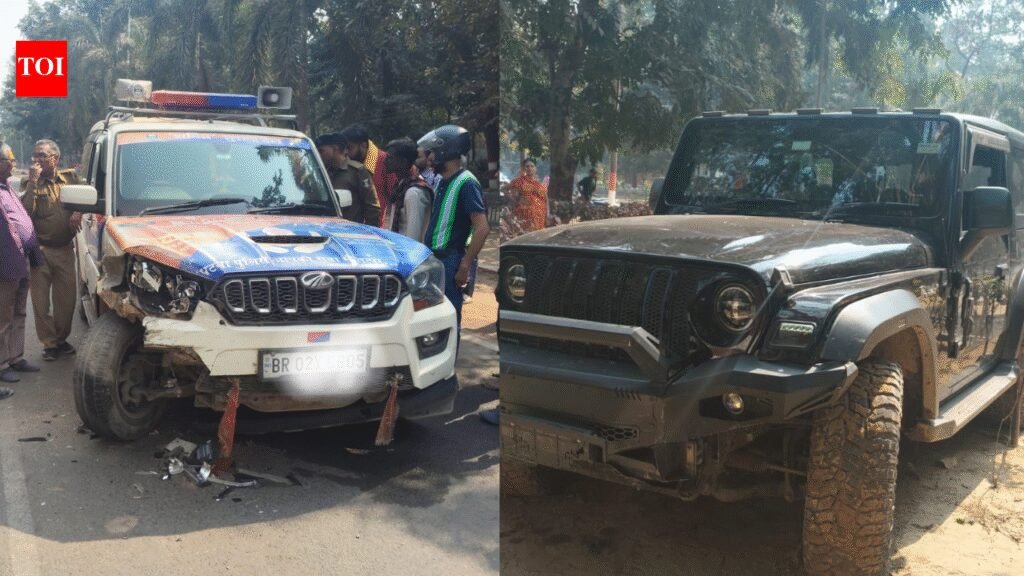 SUV collides with police patrol vehicle near CM’s residence | Patna News