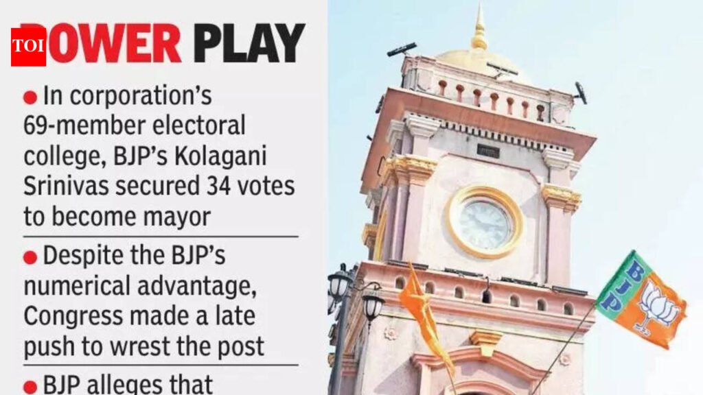 BJP clinches Karimnagar mayor post after BRS abstention ends deadlock | Hyderabad News