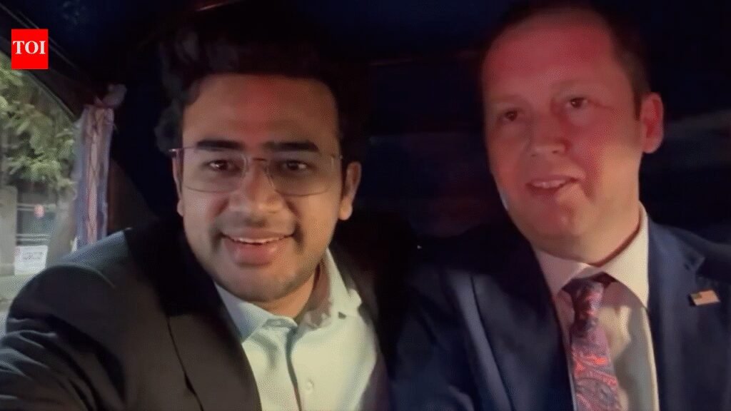 ‘Bengaluru is crown jewel of India–US partnership’: Tejasvi Surya after late-night auto ride with US envoy