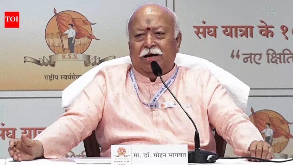 ‘No threat but vigilance is necessary’: RSS chief renews ‘united Hindus’ pitch, backs 3-child policy | India News