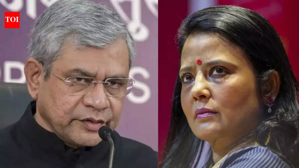 ‘Join Galgotias as Professor of Spin’: Mahua Moitra jabs Ashwini Vaishnaw amid robodog row, asks him to quit | India News
