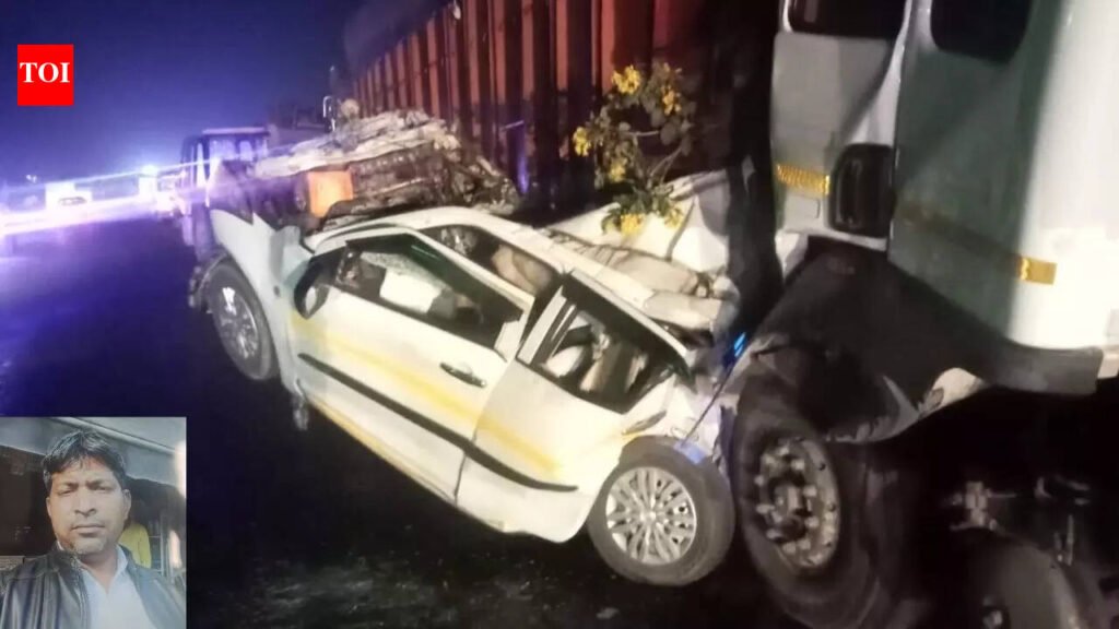 Gurgaon KMP Expressway crash: Polish tourist, driver killed as Taj Mahal-bound cab crushed between trucks | Gurgaon News