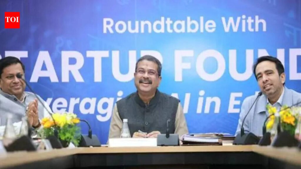 Education minister chairs roundtable with indian ai education startups | Nagpur News