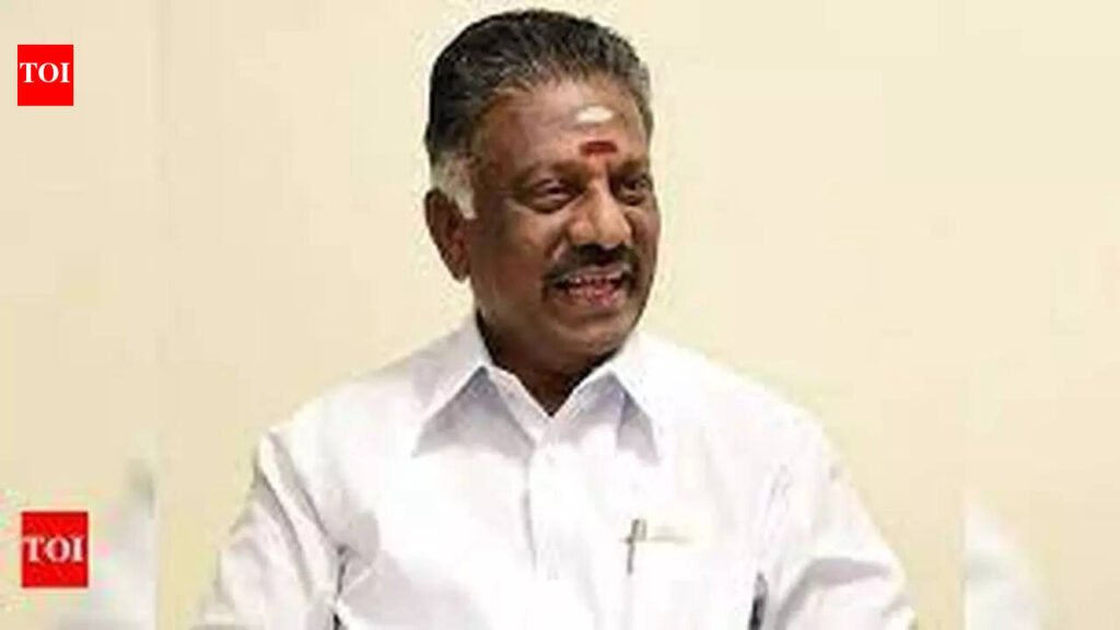 OPS congratulates Stalin, says DMK has an opportunity to come back to power | Chennai News