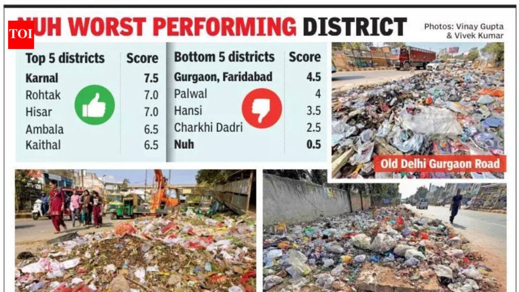 4.5/10: Pre-Swachh survey paints a sorry picture of Gurgaon and Faridabad | Gurgaon News