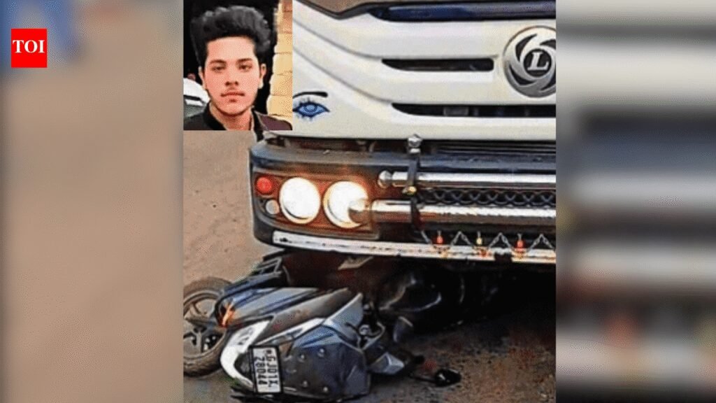 22-year-old dies as high-speed dumper without numberplate hits his scooter in Ahmedabad | Ahmedabad News