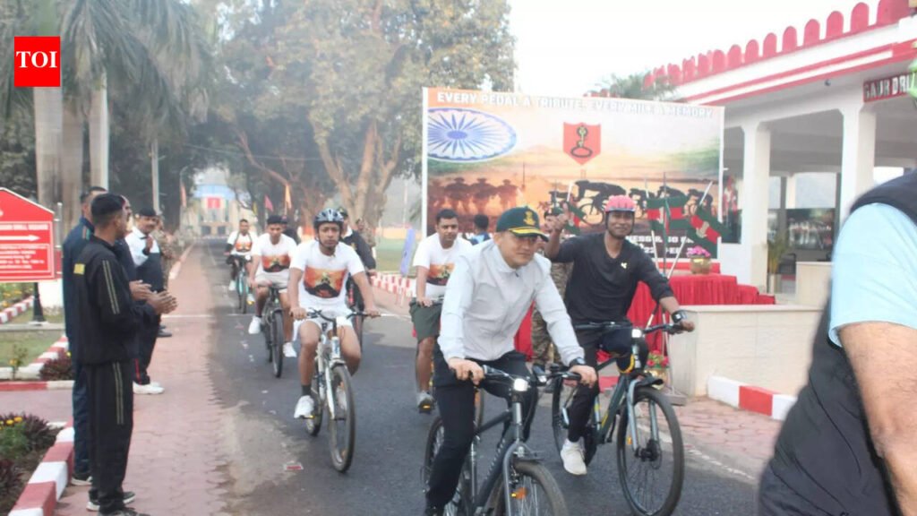Cycle ride held at Danapur cantonment to honour Bihar Regiment bravehearts | Patna News