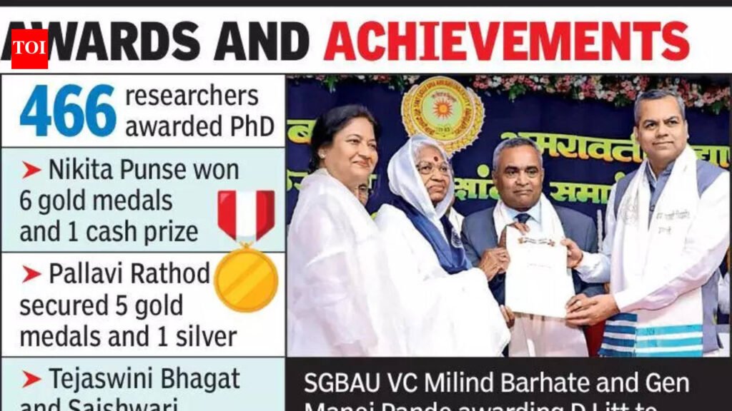 Amravati University convocation: Girls secure 80% awards | Nagpur News