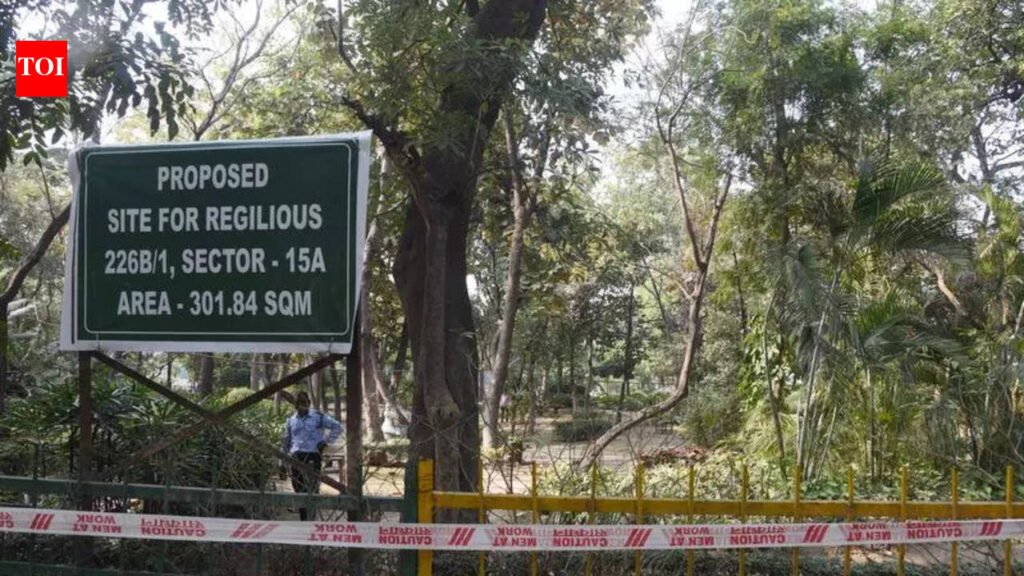 Temple inside Vrindavan park? Locals fear loss of green cover | Noida News