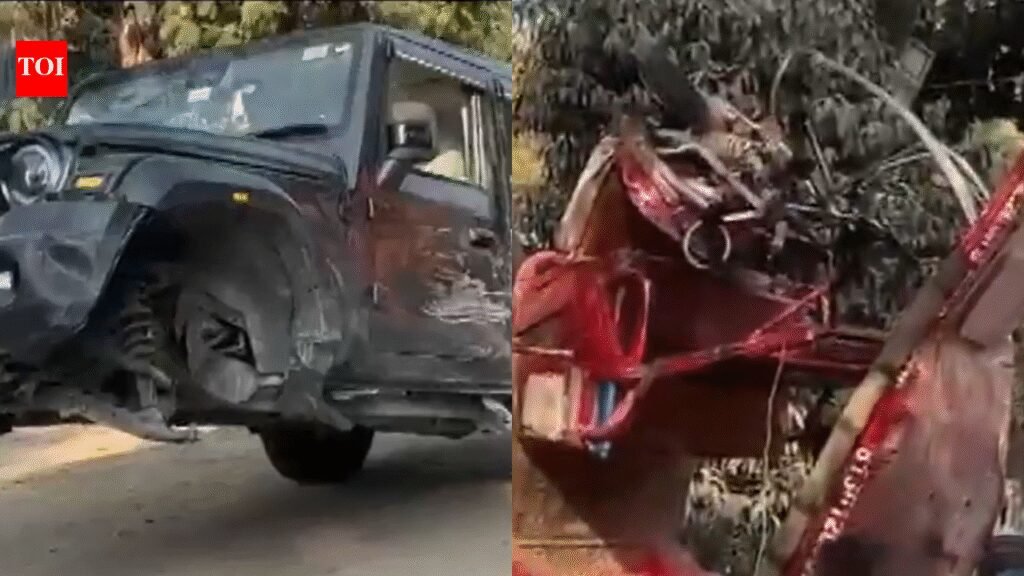 4 injured after Thar crashes into e-rickshaw in Noida’s Sector 49, driver arrested | Noida News