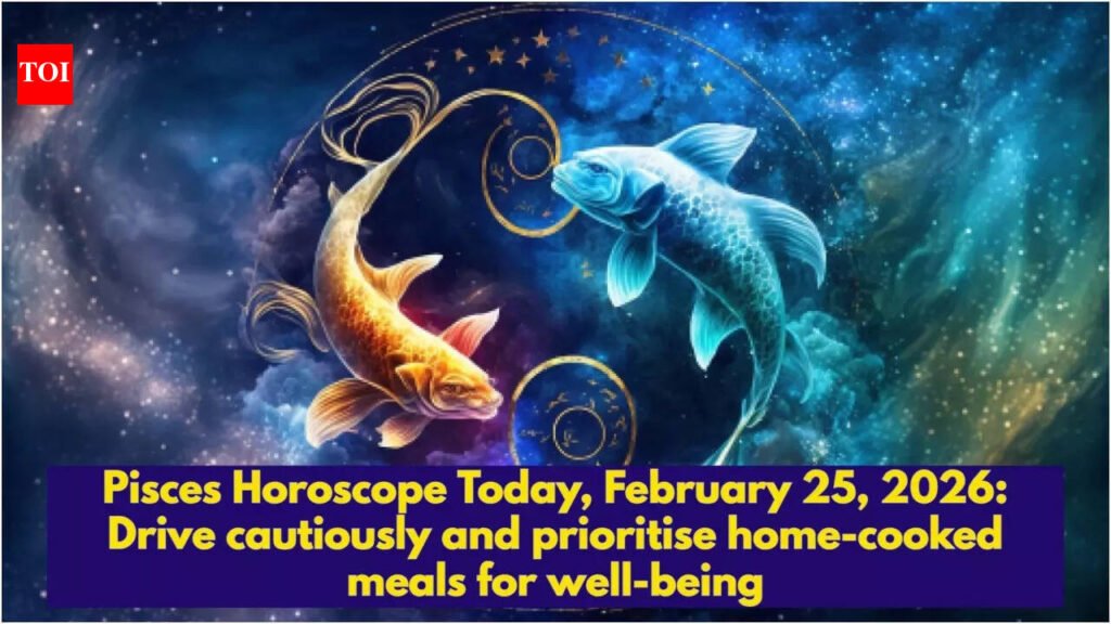 Pisces Horoscope Today, February 25, 2026: Drive cautiously and prioritise home-cooked meals for well-being