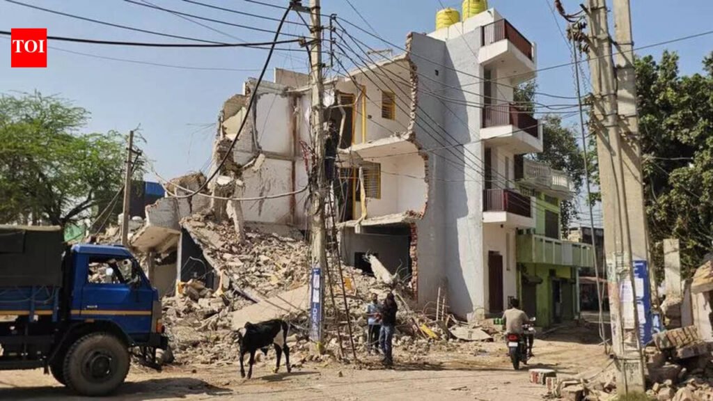 9 multi-storey buildings among 100 structures razed on KMP link in Gurgaon | Gurgaon News