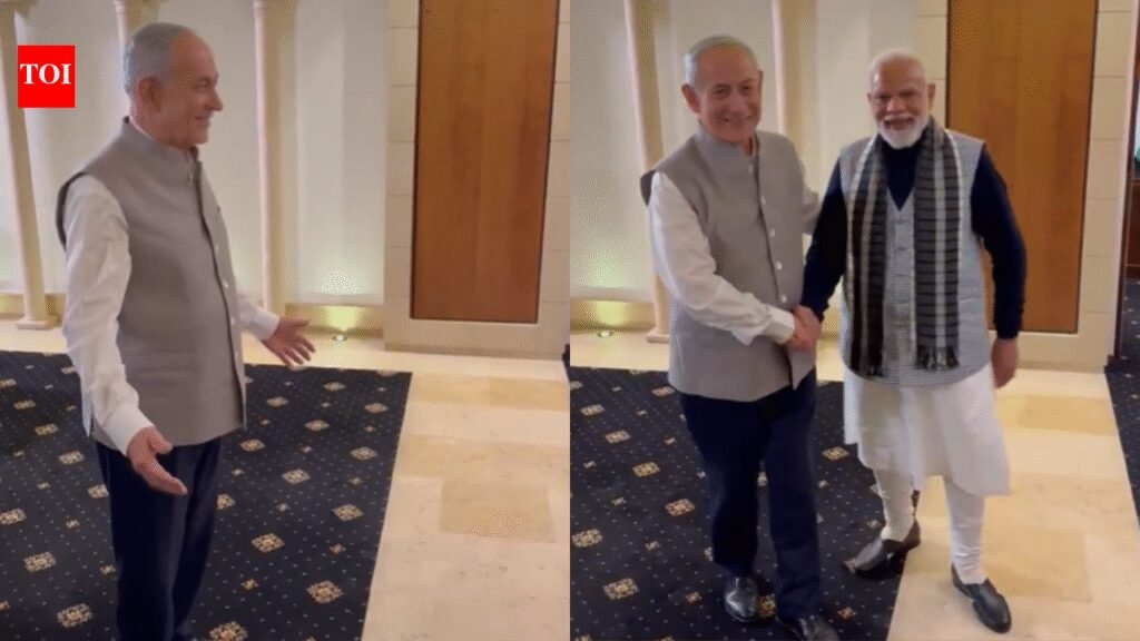 Watch: Israel PM Netanyahu wears traditional Indian attire to surprise ‘friend’ PM Modi | India News