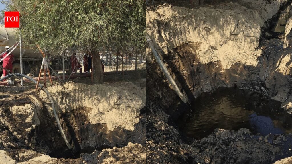 Barmer Crude Oil Leak: Panic grips Rajasthan’s Kau Kheda village as crude oil seeps from farmer’s field | Jaipur News