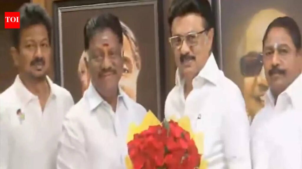 O Panneerselvam Joins Dmk: ‘I accept MK Stalin’s leadership’: Ex-Tamil Nadu CM O Panneerselvam joins DMK | Chennai News
