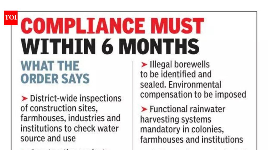 NGT pulls up Haryana for illegal groundwater use | Gurgaon News