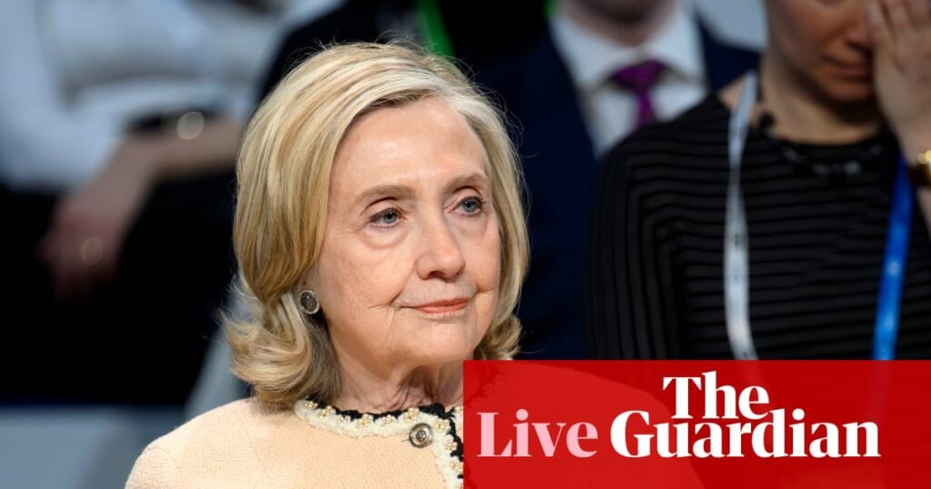 Hillary Clinton to testify in House oversight committee’s Epstein investigation – US politics live | US news