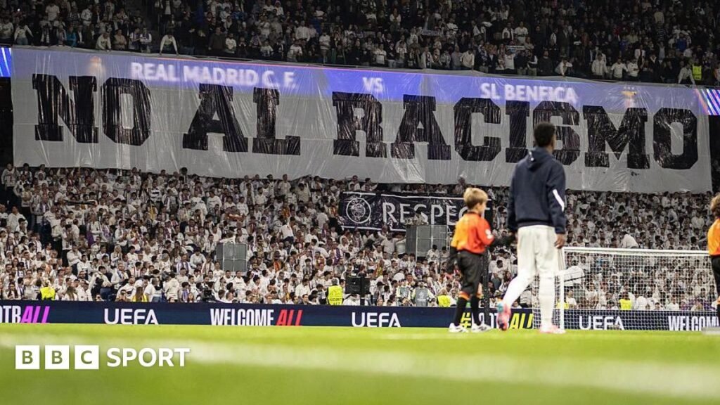 Real Madrid condemn fan who appeared to perform Nazi salute before Benfica tie