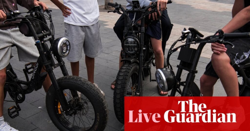 Australia news live: NSW to introduce minimum age for ebike riders; Angus Taylor calls for end to ‘net zero ideology’ | Australia news