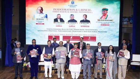 Lok Sabha Speaker & Law Minister launches JGU’s 3 master’s degree courses