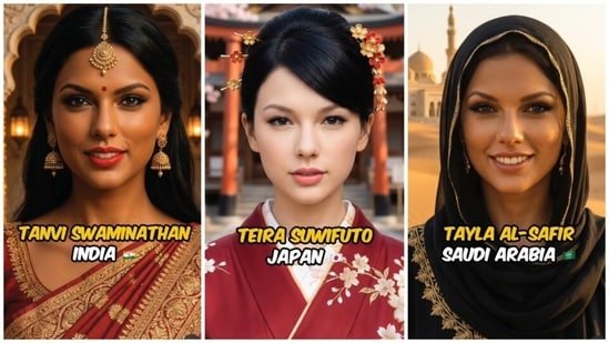 AI imagines Taylor Swift in saree, kimono: How would she look if she were born in India, Japan, Saudi Arabia, China?