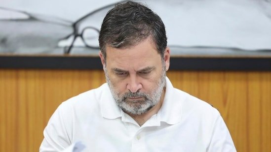 BJYM members protest outside Rahul Gandhi’s residence after IYC’s shirtless stir at AI Summit| India News