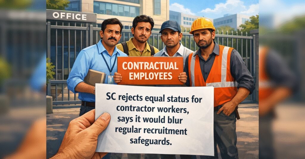 Contractual staff can’t claim regular status as a right, says SC; long-serving workers may get relief but not set a precedent, ETLegalWorld