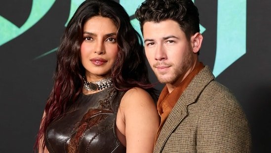 Priyanka Chopra and Nick Jonas arrived hand-in-hand at the LA premiere of The Bluff in coordinated brown outfits