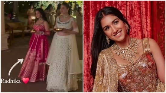 Radhika Merchant turns into a beautiful bridesmaid in rani pink lehenga for her friend’s wedding in Jamnagar: Watch