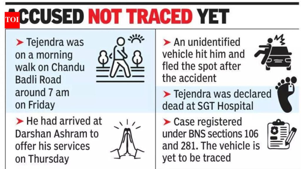 Man visiting ashram goes out for a walk, dies in hit and run | Gurgaon News
