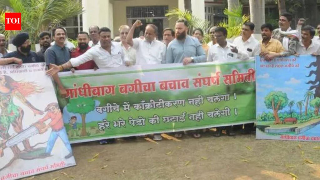 Not an inch for concrete: Residents want Gandhibagh garden protection | Nagpur News