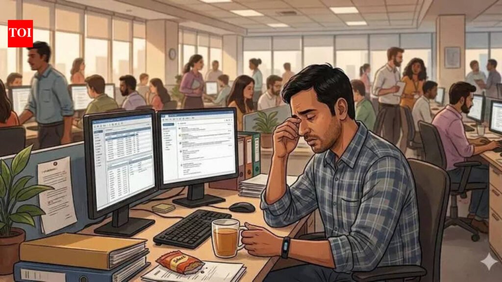 Showing up, breaking down: AI fears, tough market push up presenteeism | Bengaluru News