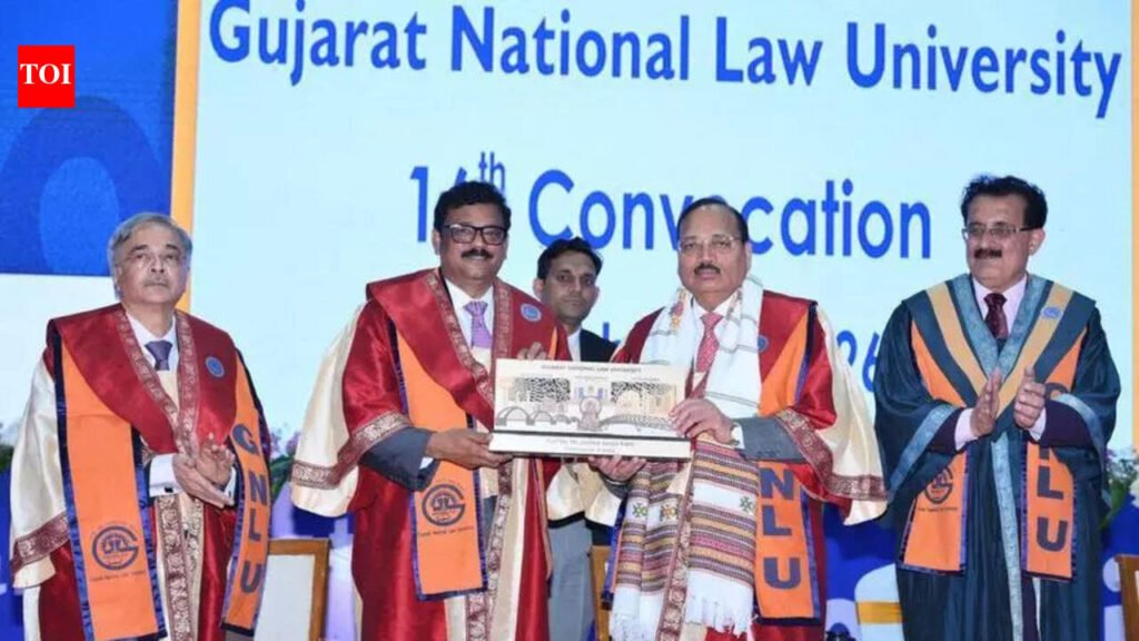 ‘Speak truth, practise righteousness’ relevant even today, CJI tells GNLU grads | Ahmedabad News