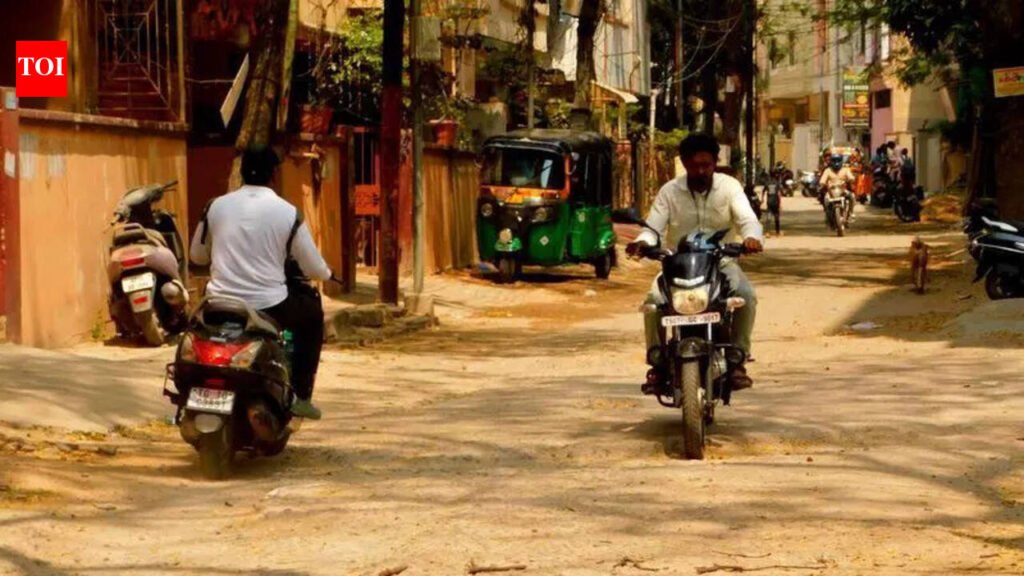 Fifteen years on, Vasavi Nagar’s roads crumble into hazard | Hyderabad News