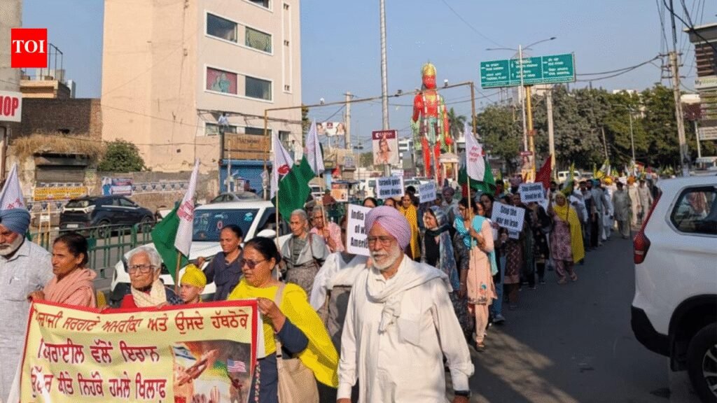 Us-Israel Attack Iran: US-Israel attack Iran: Protests erupt across Punjab as Middle East crisis | Chandigarh News