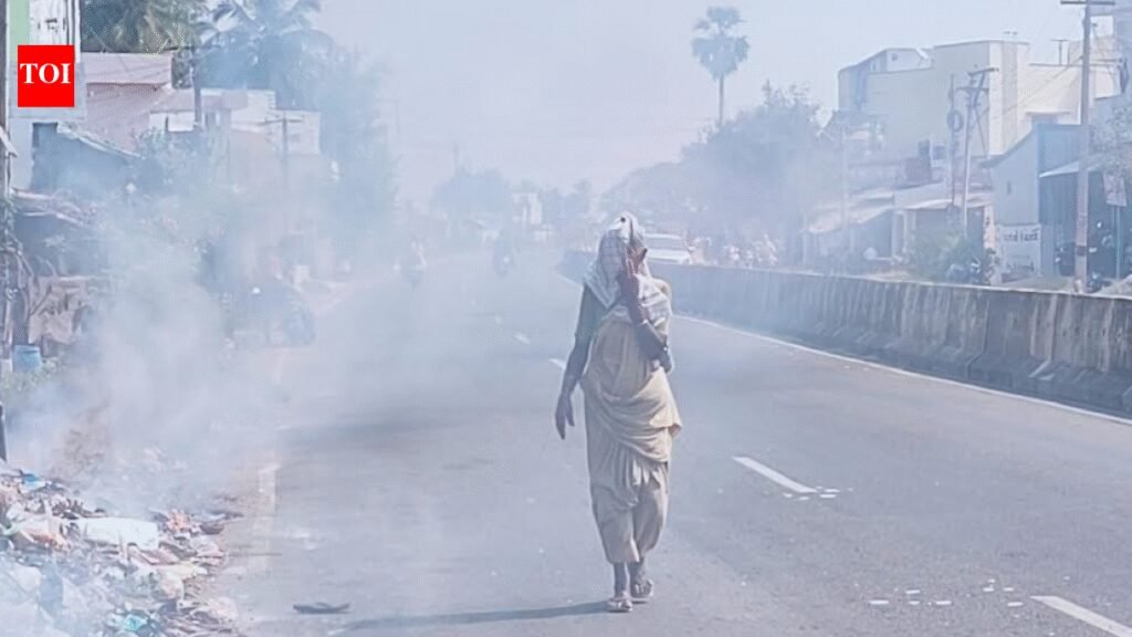 Civic bodies burn unsegregated garbage on roadsides near Kumarapalayam, residents say | Chennai News