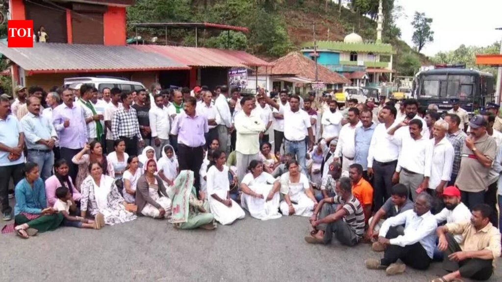 Human-animal conflict: Villagers protest against forest dept after girl’s death due to jumbo | Mysuru News