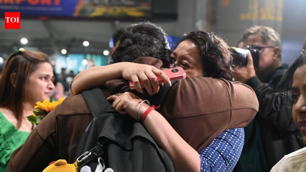 ‘We heard missile over hotel’: 310 travellers from Abu Dhabi land in Delhi amid Gulf crisis, families break down at IGI | Delhi News