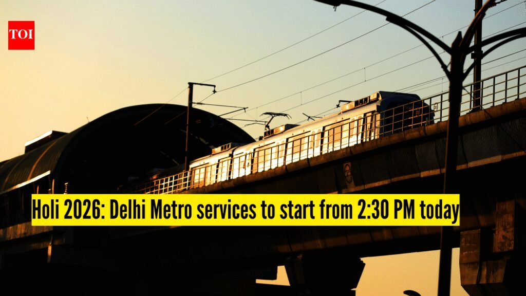 Dmrc: Holi 2026: Delhi Metro services to remain suspended till 2:30 PM today |