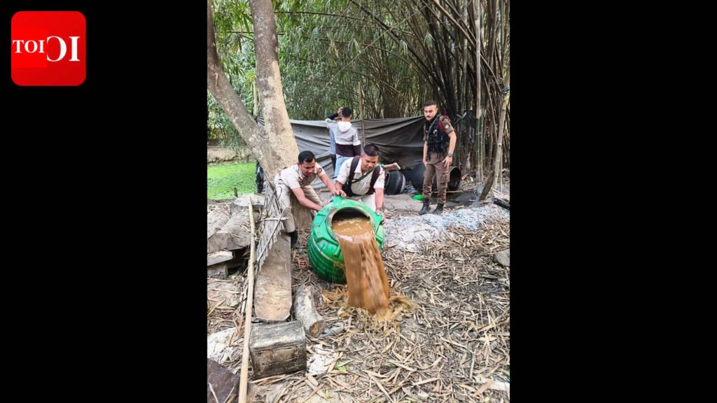 Golaghat cops destroy two dozen illicit liquor dens, seize 3000 litres of ‘sulai’ | Guwahati News