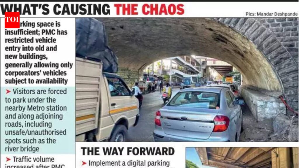 Parking pangs worsen around PMC HQ amid rush to meet corporators | Pune News