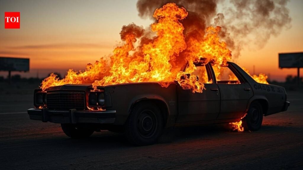 Elderly Man Dies In Car Fire: Elderly man dies after his car catches fire in Karnataka; police probe suicide angle | Bengaluru News