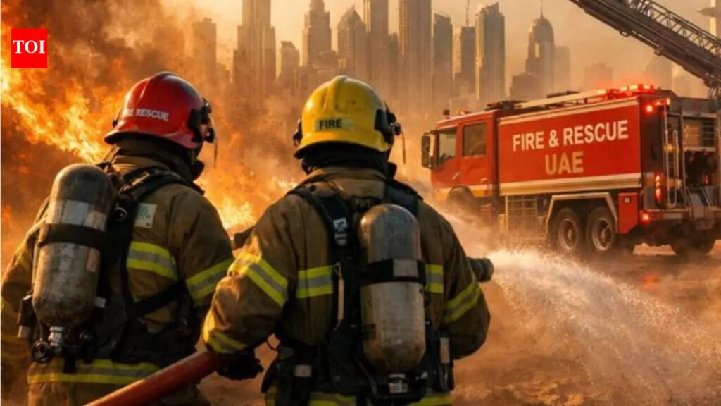 Emergency in Abu Dhabi: Fire breaks out at Al Mushrif construction site, police and civil defence rush in