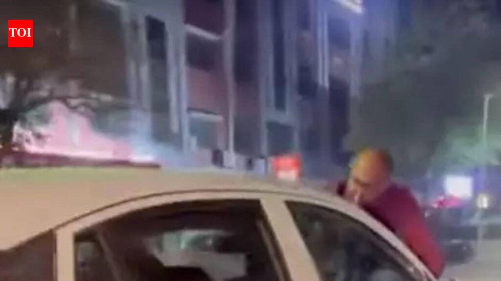 Ahmedabad: Senior citizen flails on fleeing car’s hood | Ahmedabad News